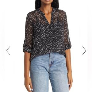 Kut from the kloth chiffon blouse size L